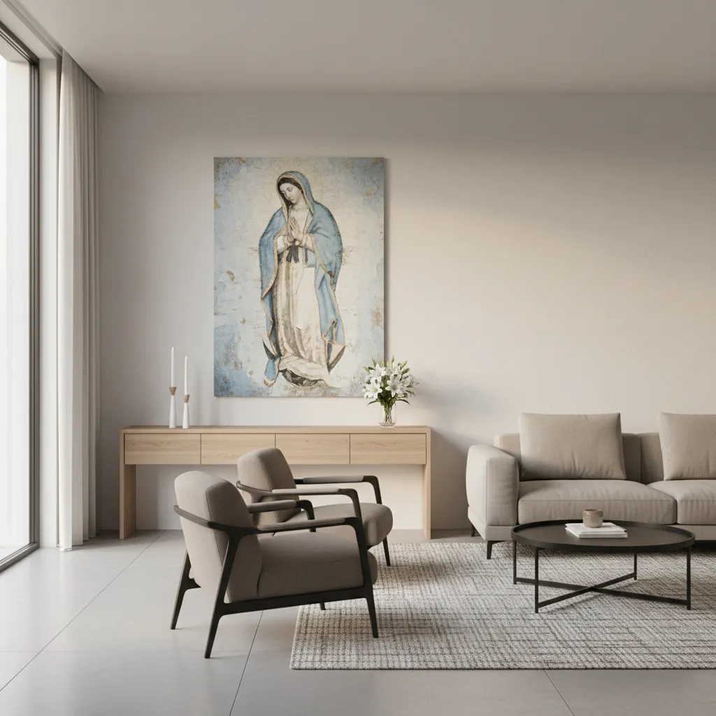 How to Choose the Right Size Virgin Mary Wall Art for Your Space