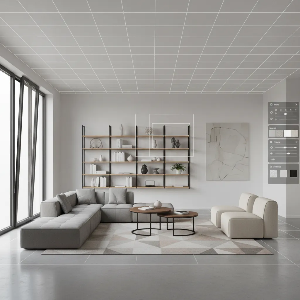 Simulación de mobiliario dentro de un diseño virtual de casa