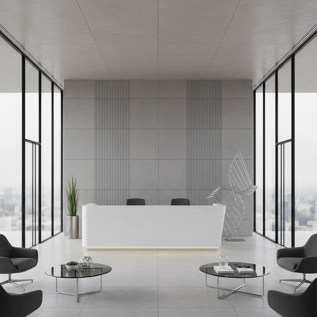 Modern virtual office reception area representing a professional business address