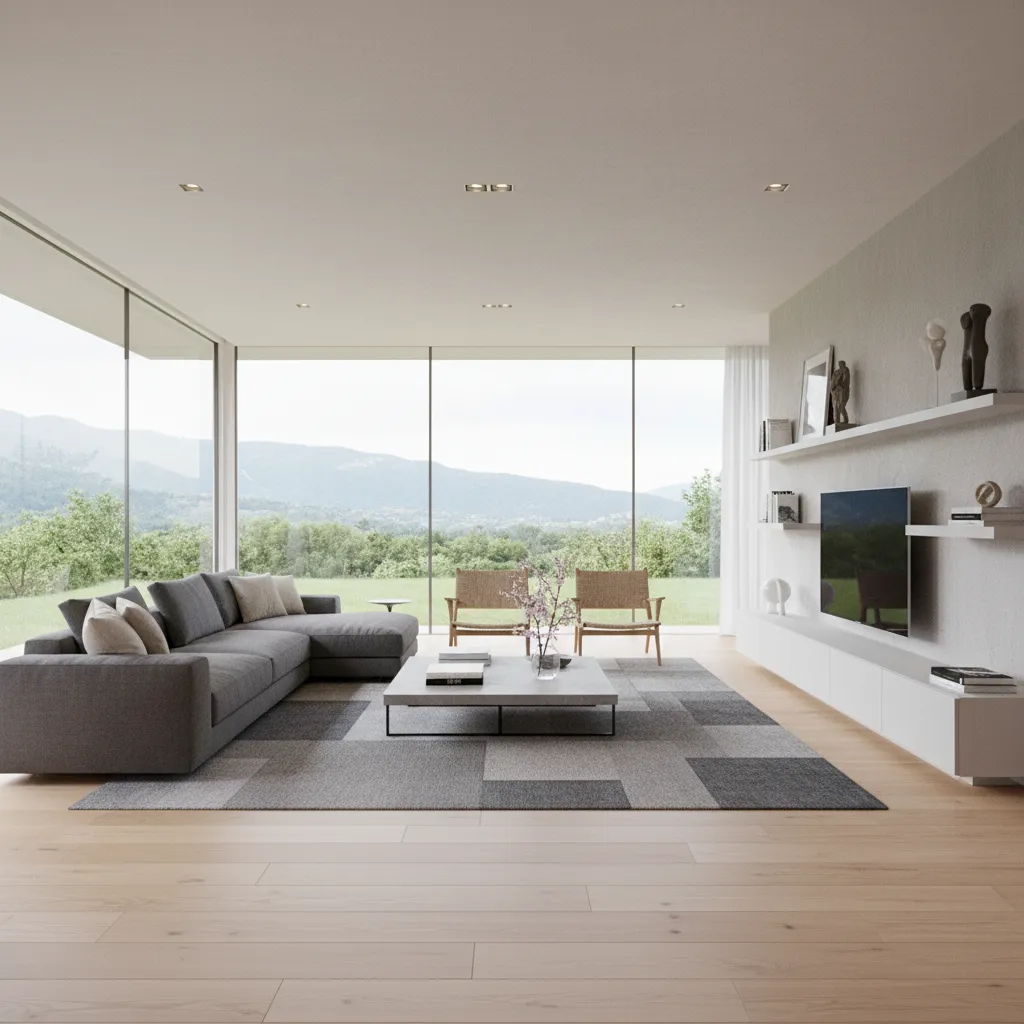 Visualización interior 3D de una casa diseñada digitalmente