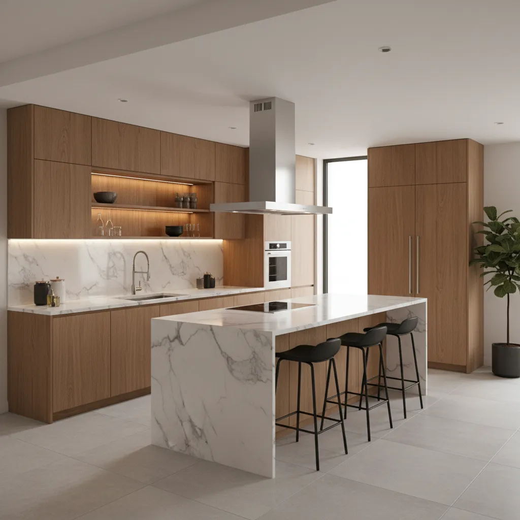 Visualisasi dapur modern dari aplikasi desain rumah
