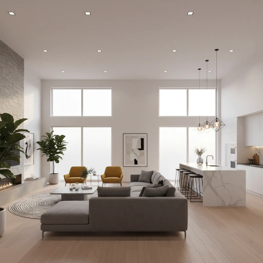 Visualisasi desain interior rumah digital