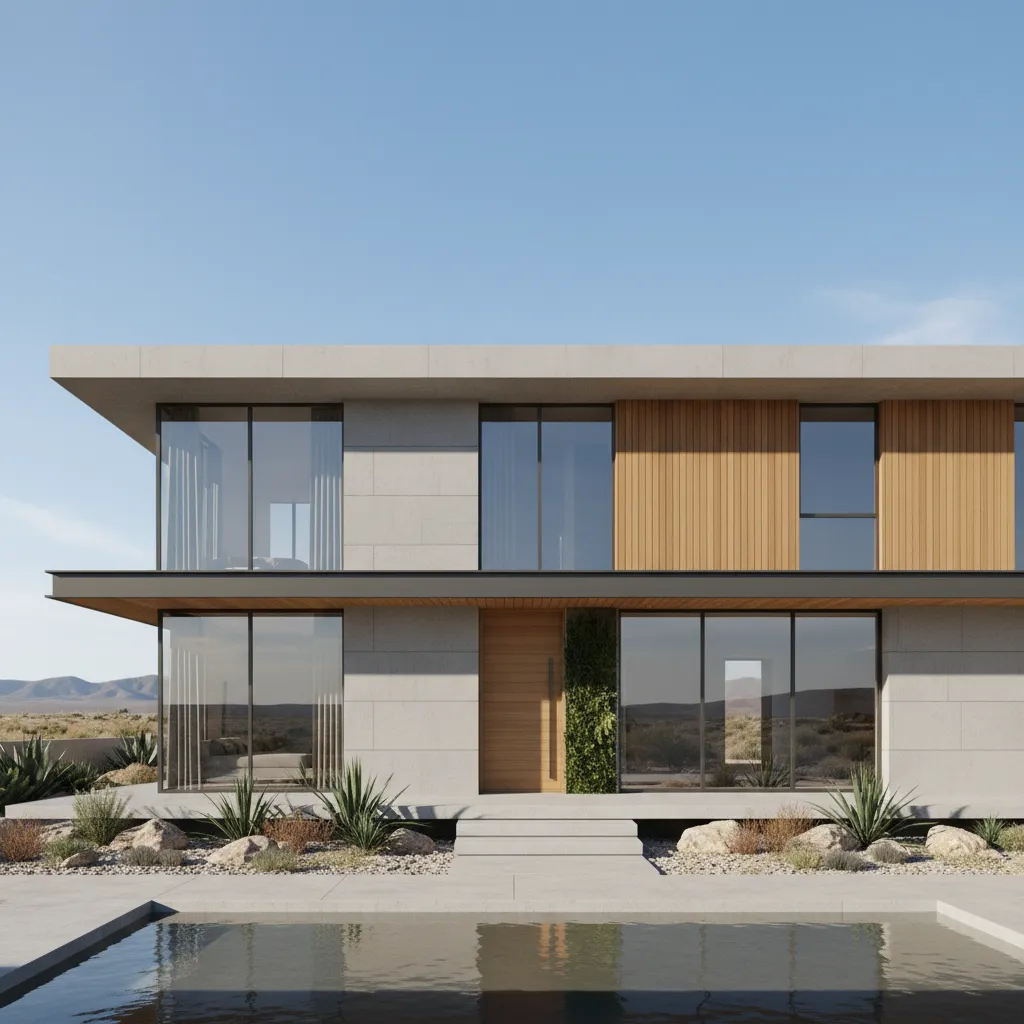 Visualisasi rumah dua lantai modern minimalis