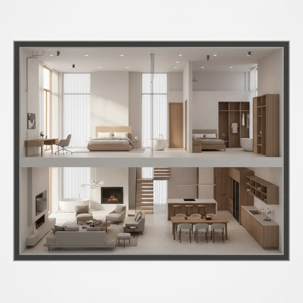 Visualisasi tiga dimensi rumah modern