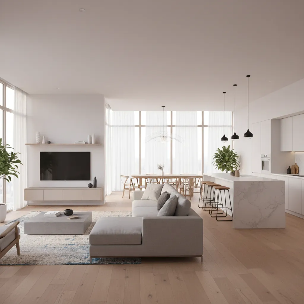 Visualisasi rumah 3D yang dihasilkan dari denah digital
