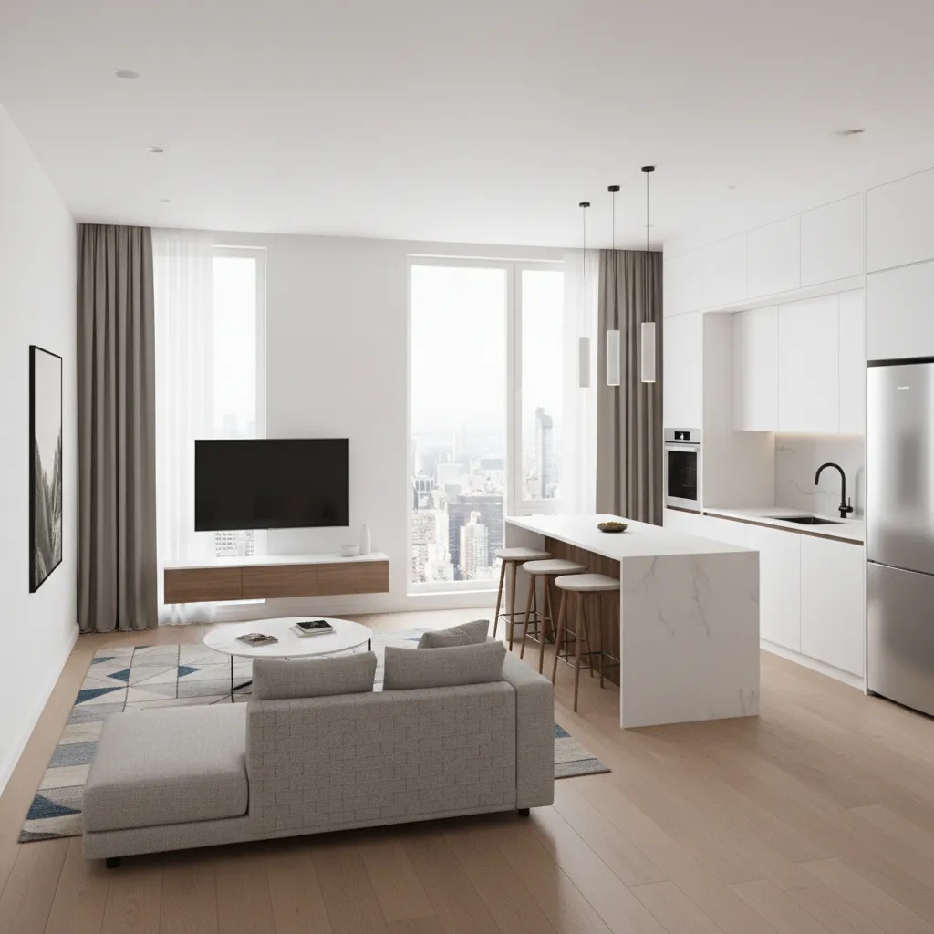 Visualização 3D de planta de casa criada em aplicativo de design