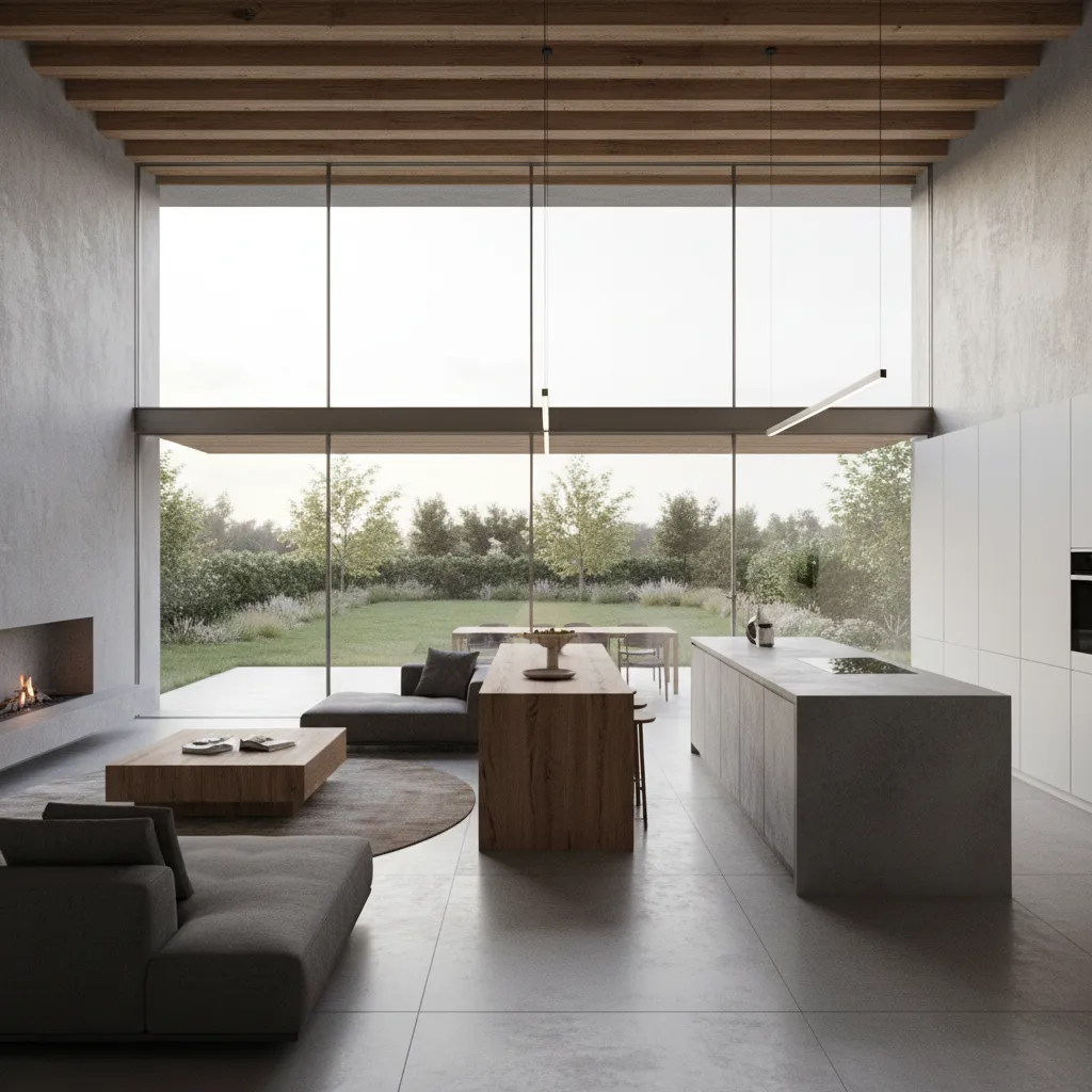 Visualización 3D de una casa moderna generada desde un plano