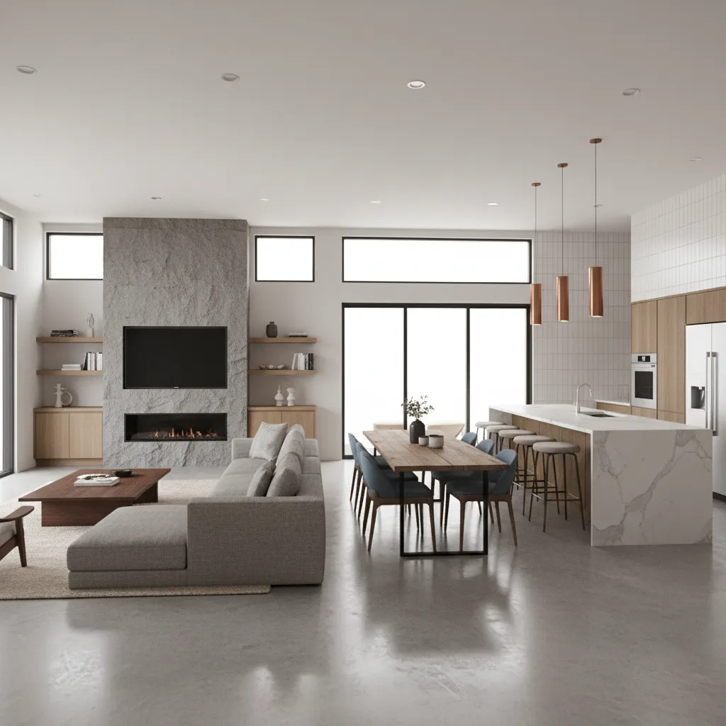 Visualización 3D de interior de vivienda basada en plano arquitectónico