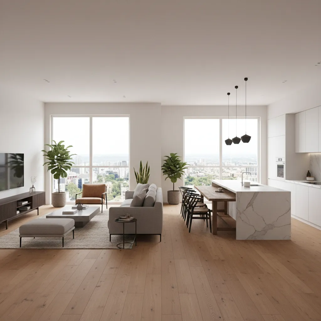 Visualización 3D de un interior de vivienda generado desde un plano digital