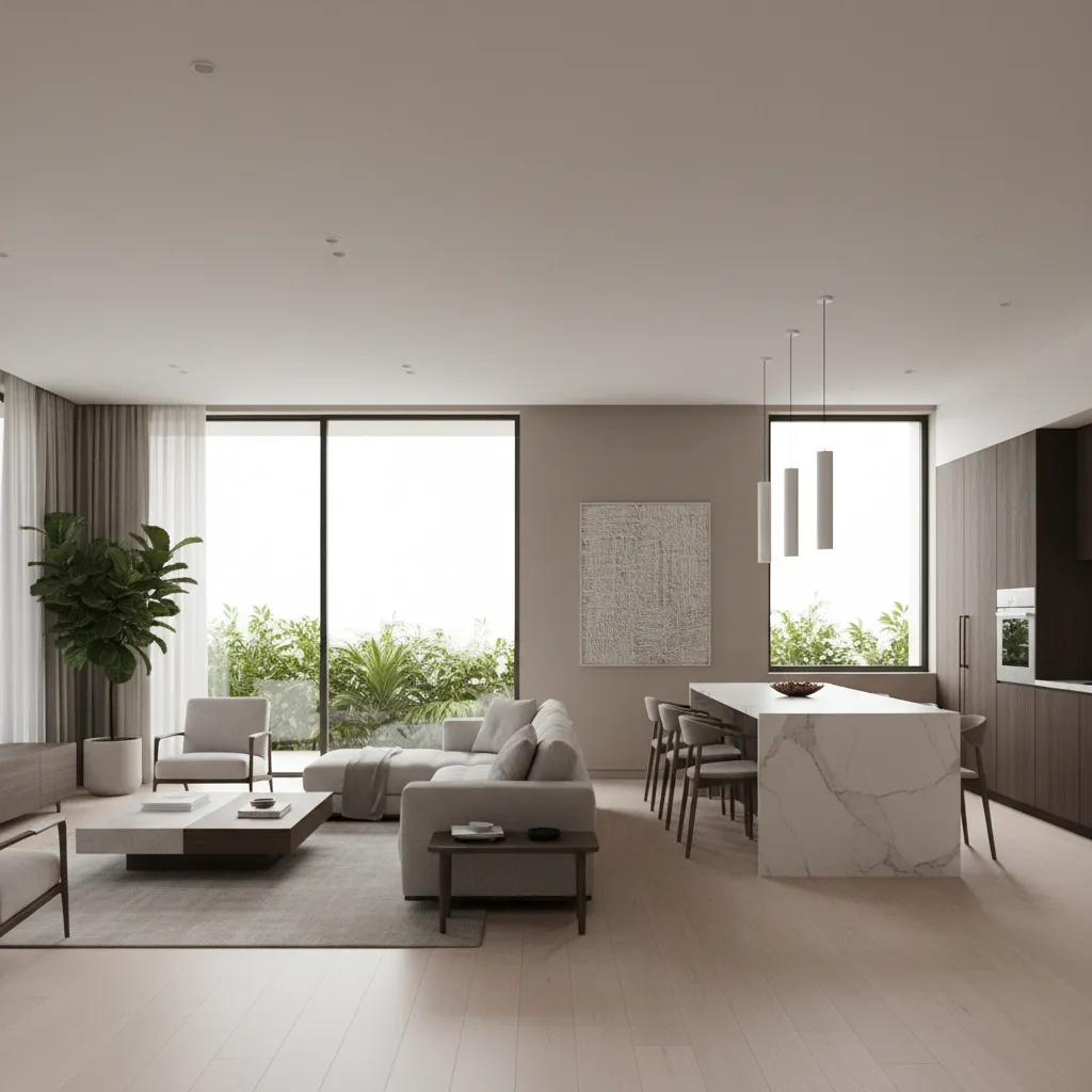 Modelo 3D de una vivienda basado en plano arquitectónico