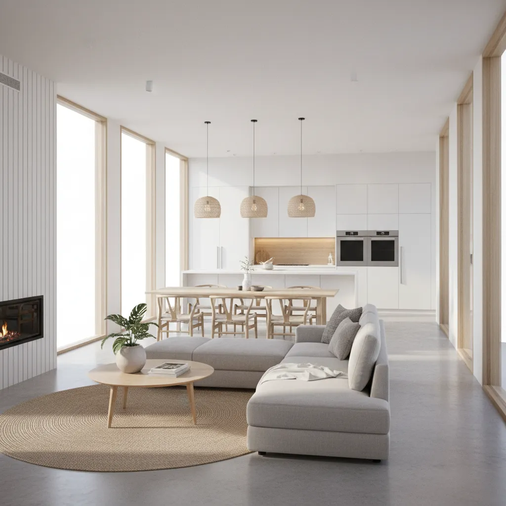 Visualización 3D de una vivienda moderna generada con software de diseño