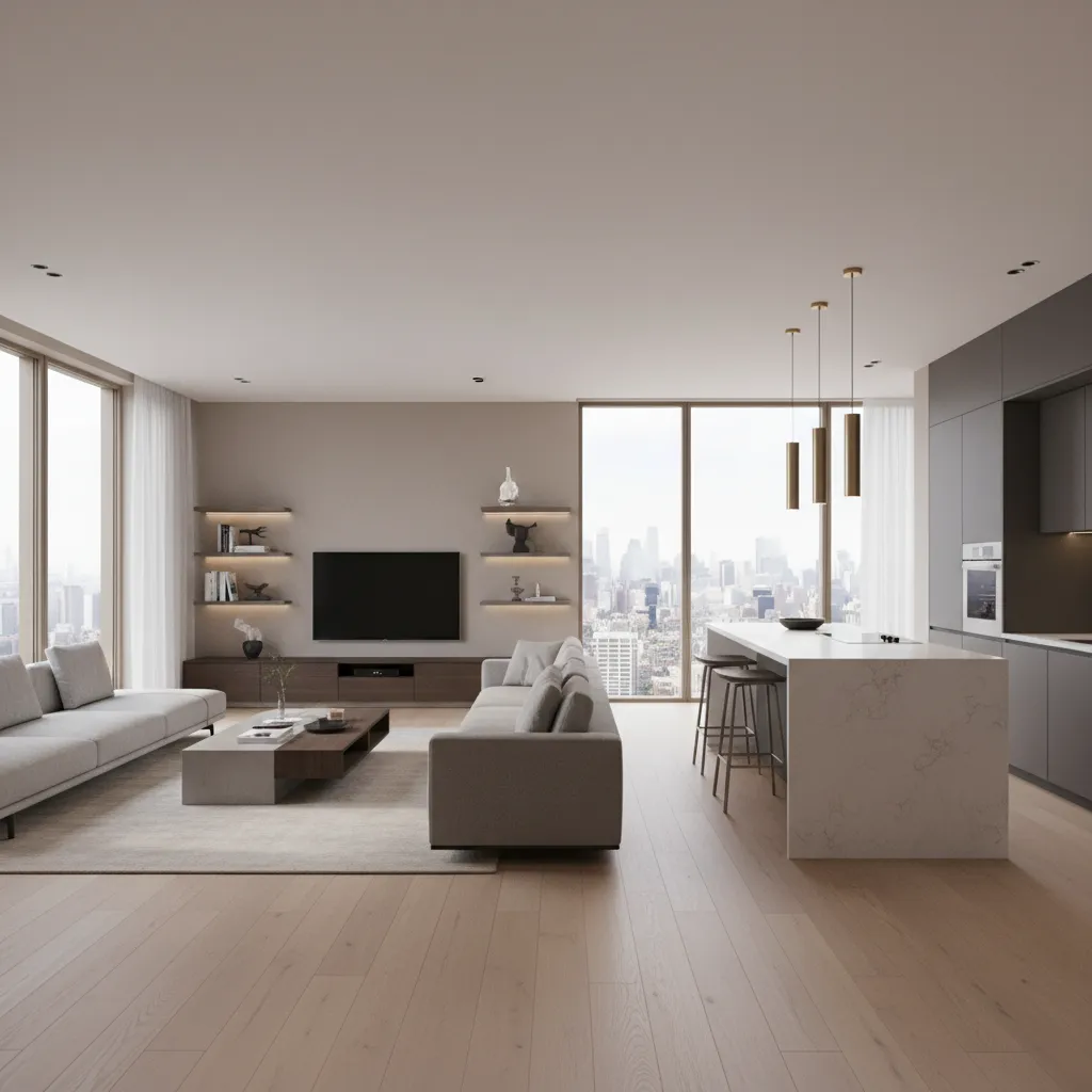 Visualización 3D de una casa moderna generada en software de diseño