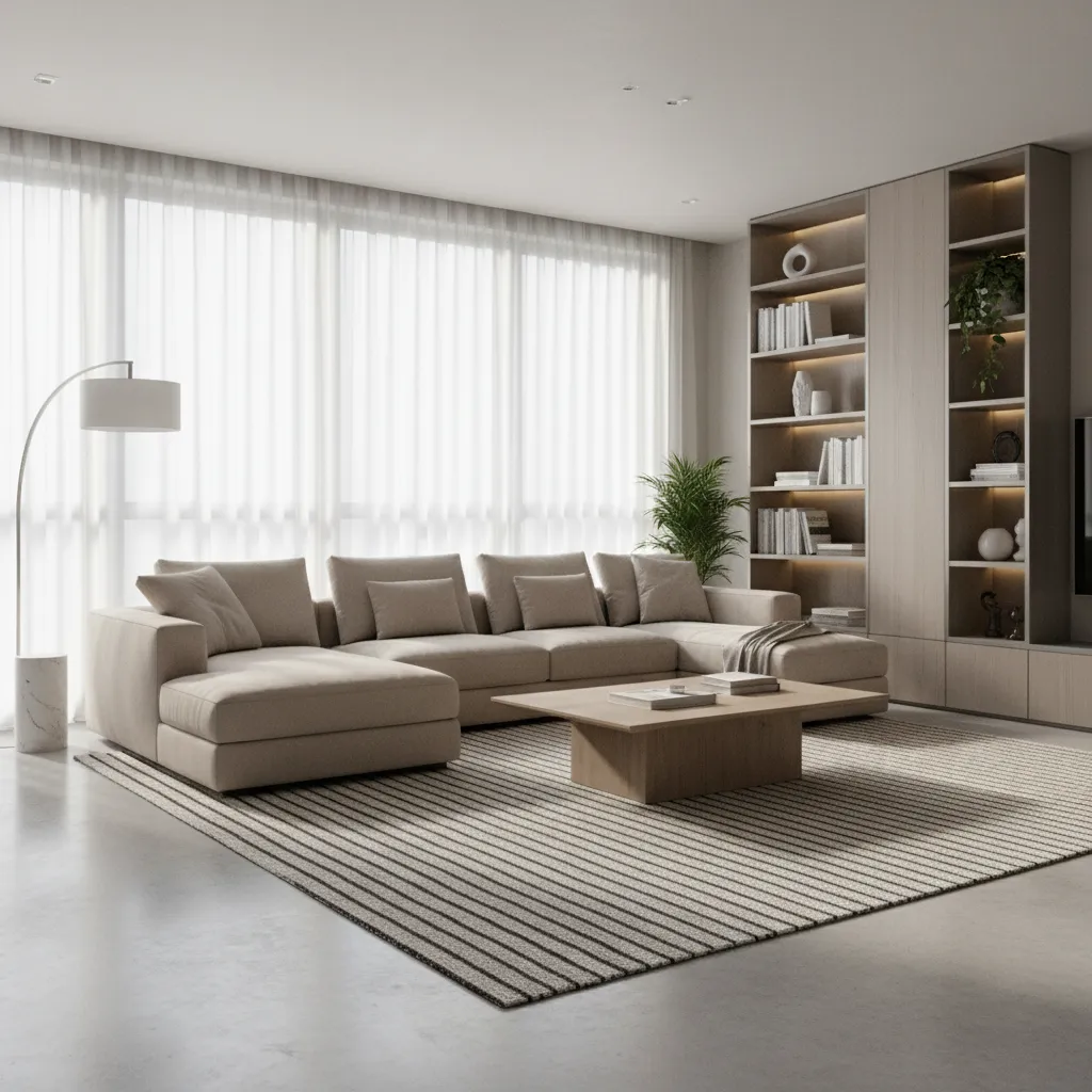 visualización 3D de diseño interior de una vivienda