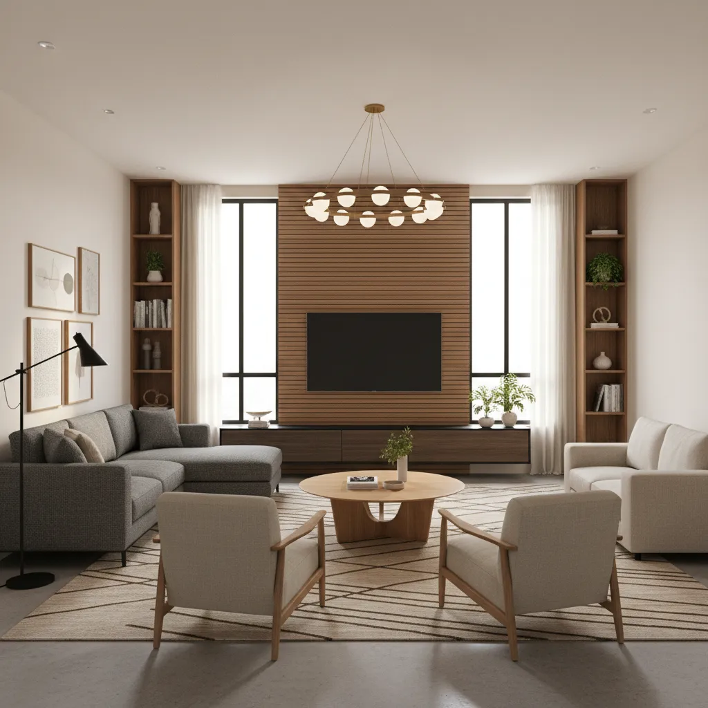Render 3D de un interior generado desde un plano