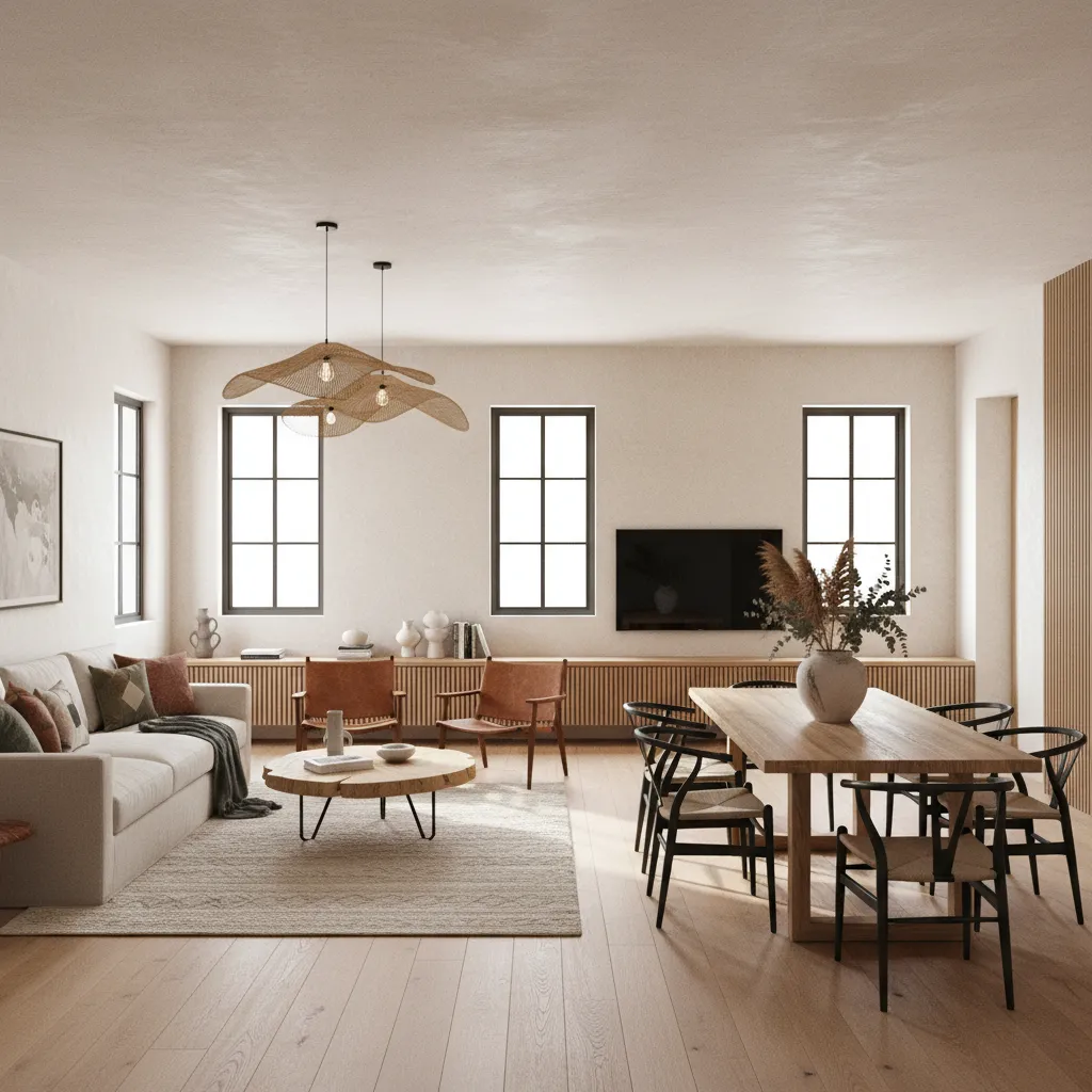 Visualización 3D realista de un interior antes de la reforma