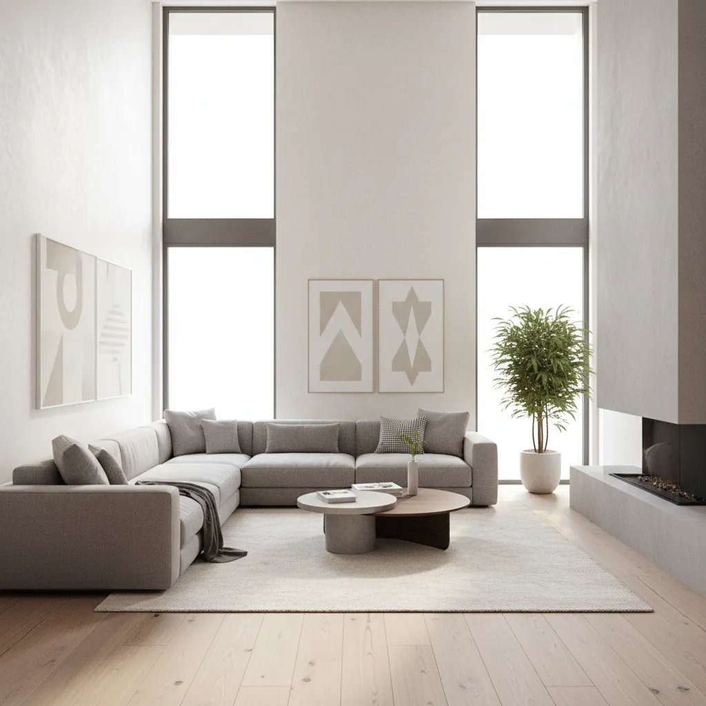 Visualización 3D de un salón diseñado digitalmente