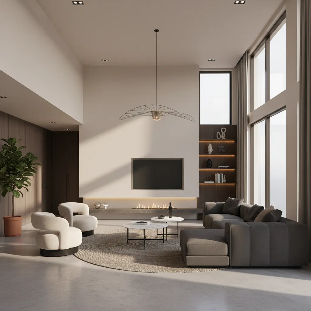 Visualización 3D de diseño interior de una vivienda