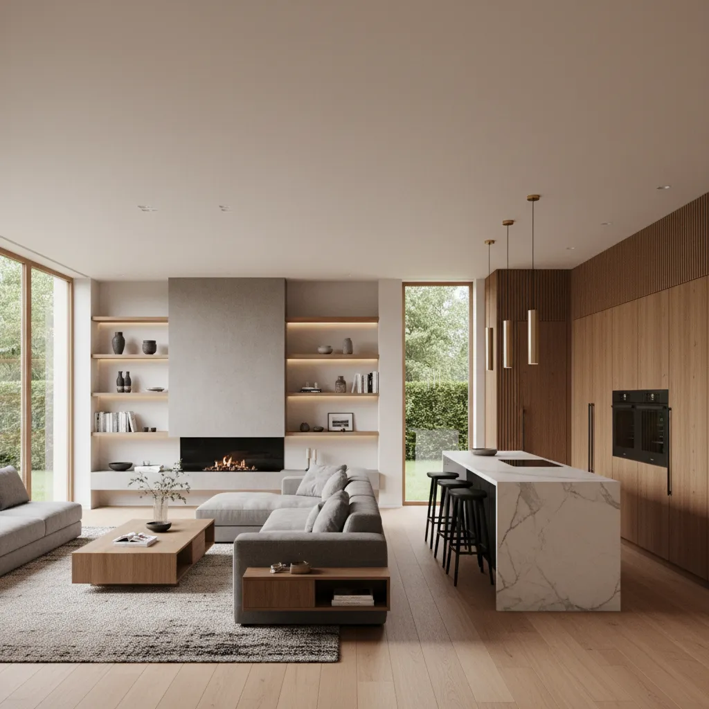 Visualización 3D de una casa generada a partir de un plano digital