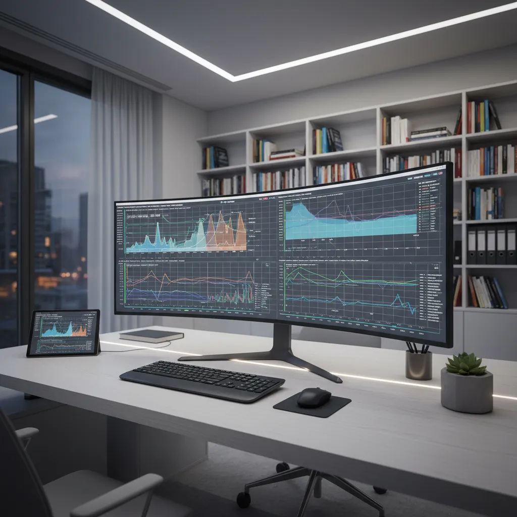 Pantalla con gráficos de evolución conductual en estudio psicológico