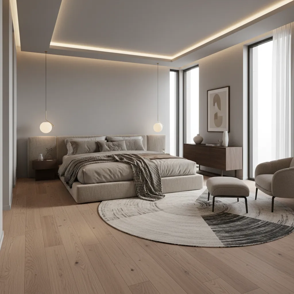 Habitación moderna visualizada en 3D dentro de un programa de diseño interior