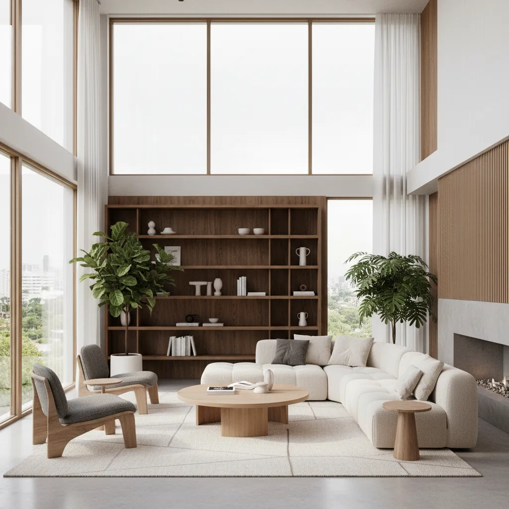 Render realista de un interior moderno generado con software de diseño