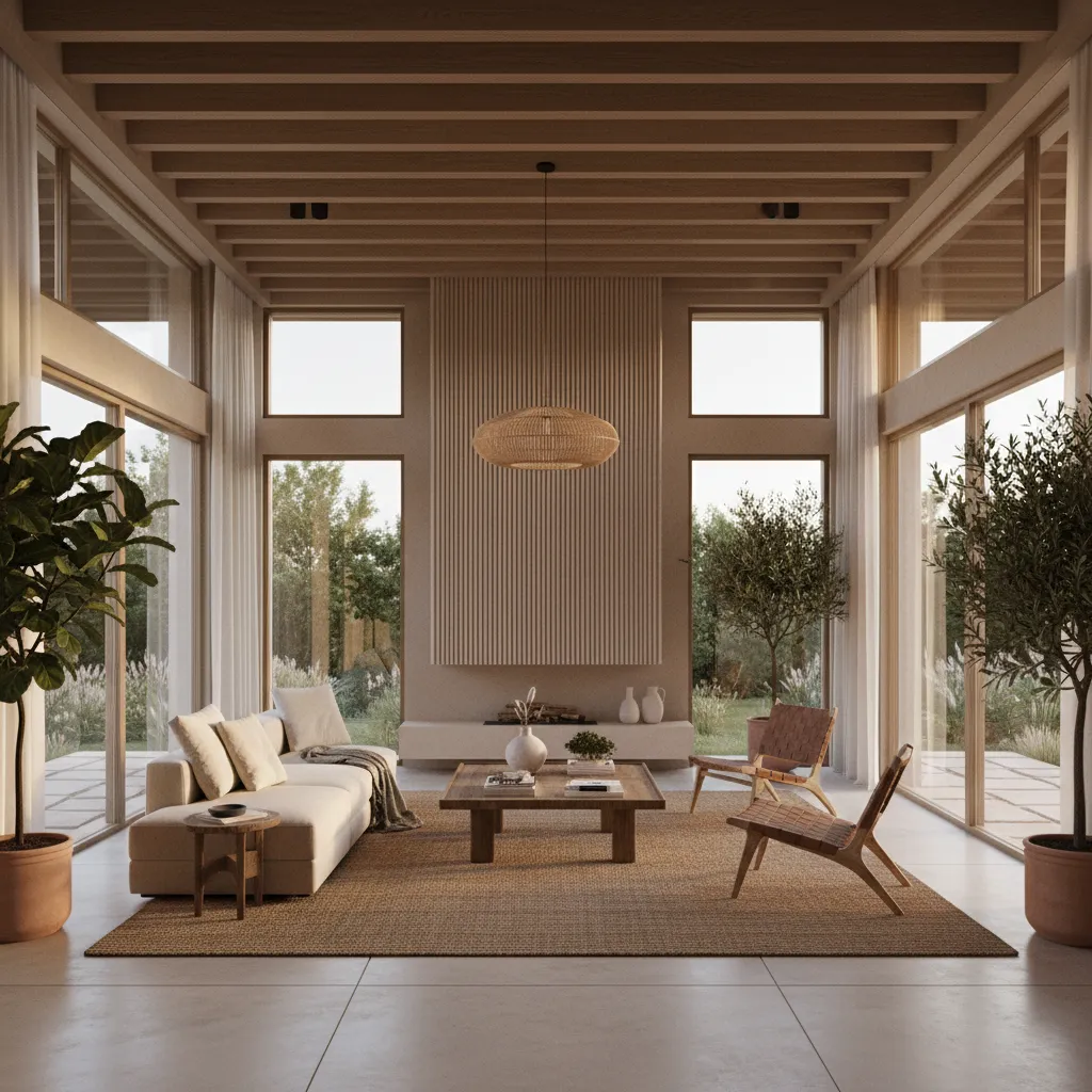 Render interior realista de una casa generado a partir de un plano digital