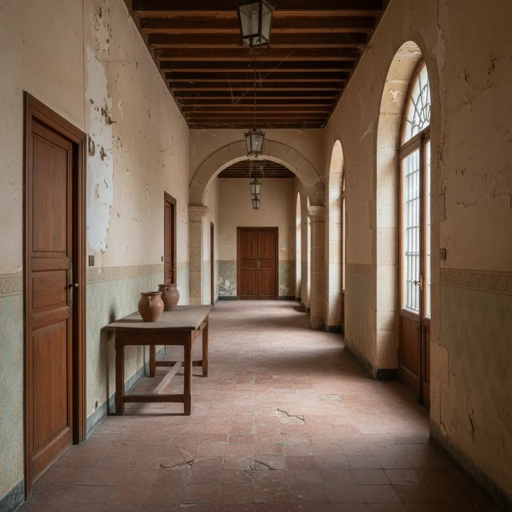 Interior de vivienda antigua antes de una reforma de diseño interior