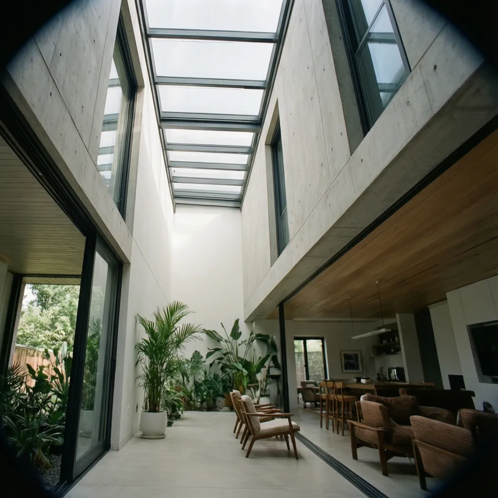 Void rumah minimalis dua lantai untuk pencahayaan alami