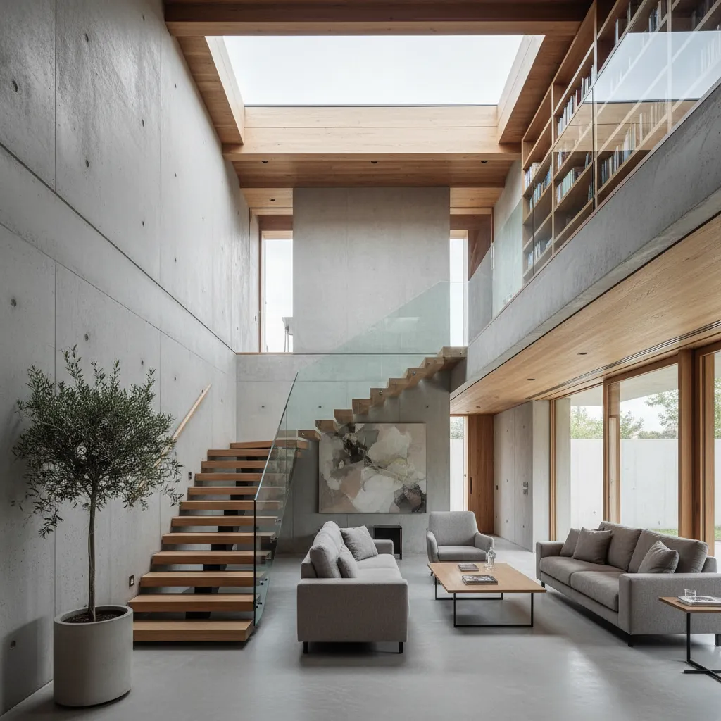 Void tangga pada rumah modern yang membuat ruang lebih tinggi