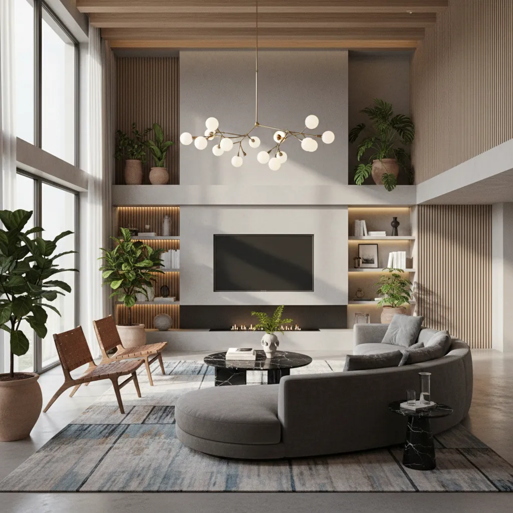 Complex 3D interior scene showing heavy geometry and textures affecting VRAM usage