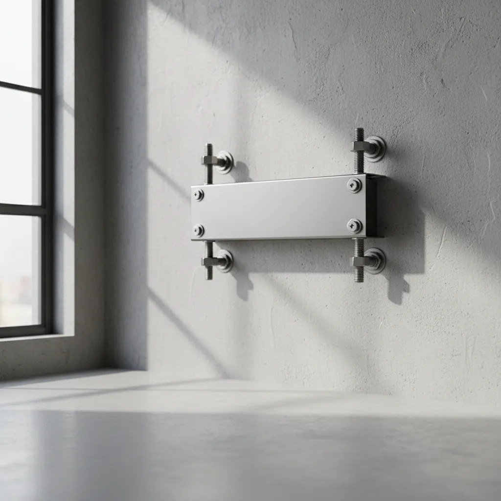 close-up of a high speed wall fan mounted with heavy duty steel bracket