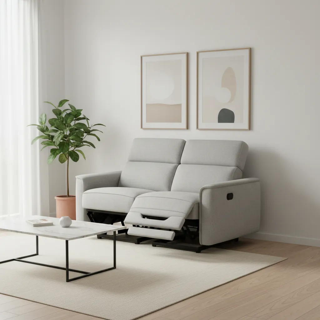 wall hugger recliner sliding forward mechanism in a small living room