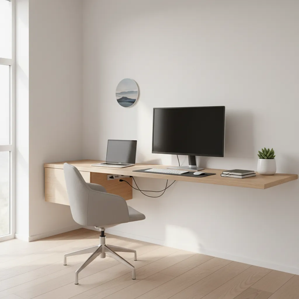 5 Wall Mounted Computer Table Designs That Maximize Space