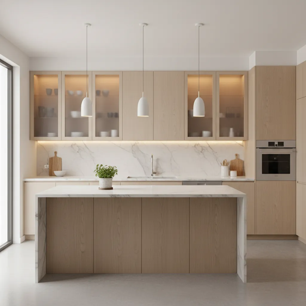 Wall Mounted Kitchen Cabinets with Glass Doors: Design Guide