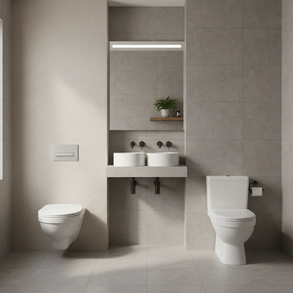 Wall Mounted vs Floor Mounted Bathroom Water Tanks Installation Comparison