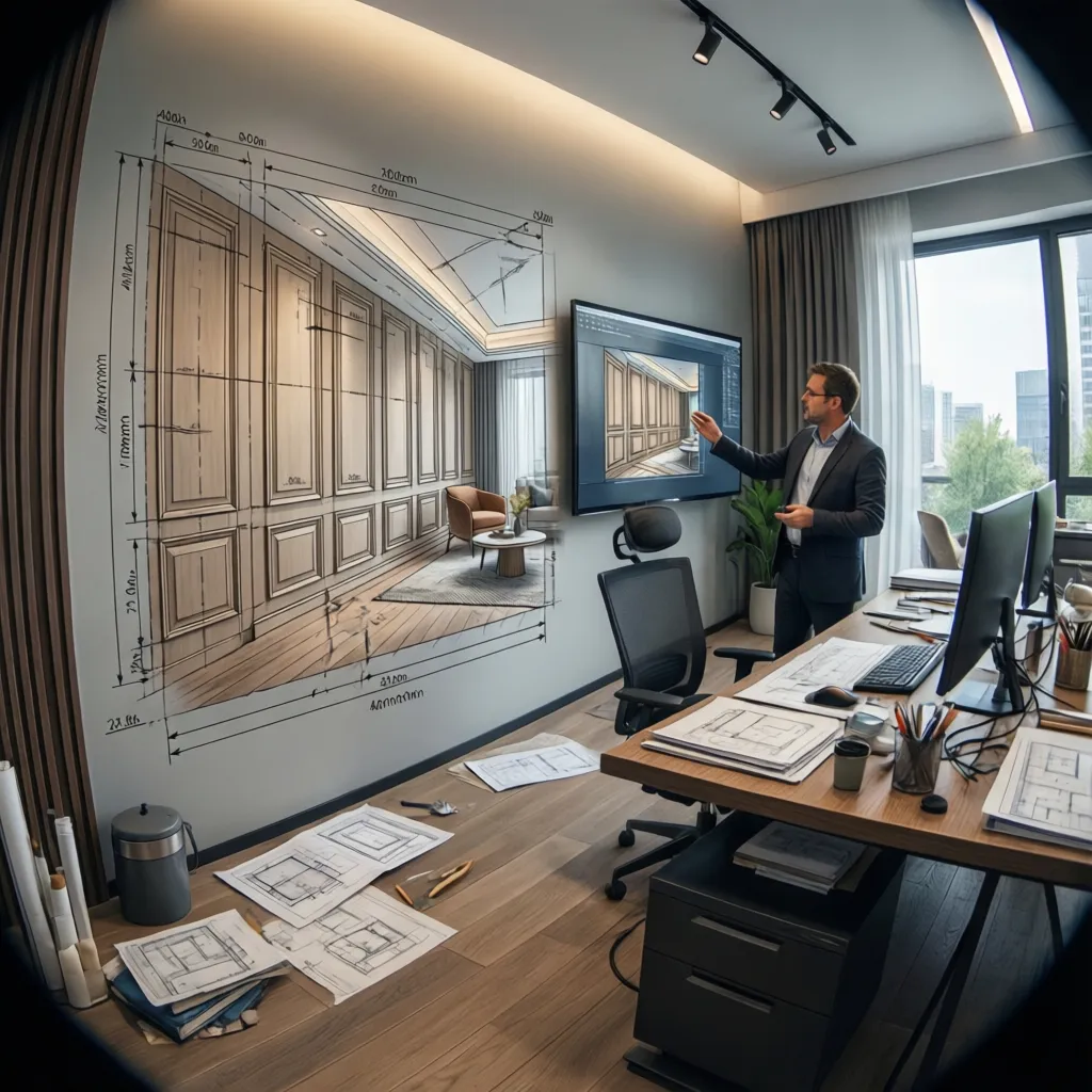 planning layout for installing decorative insulation wall panels