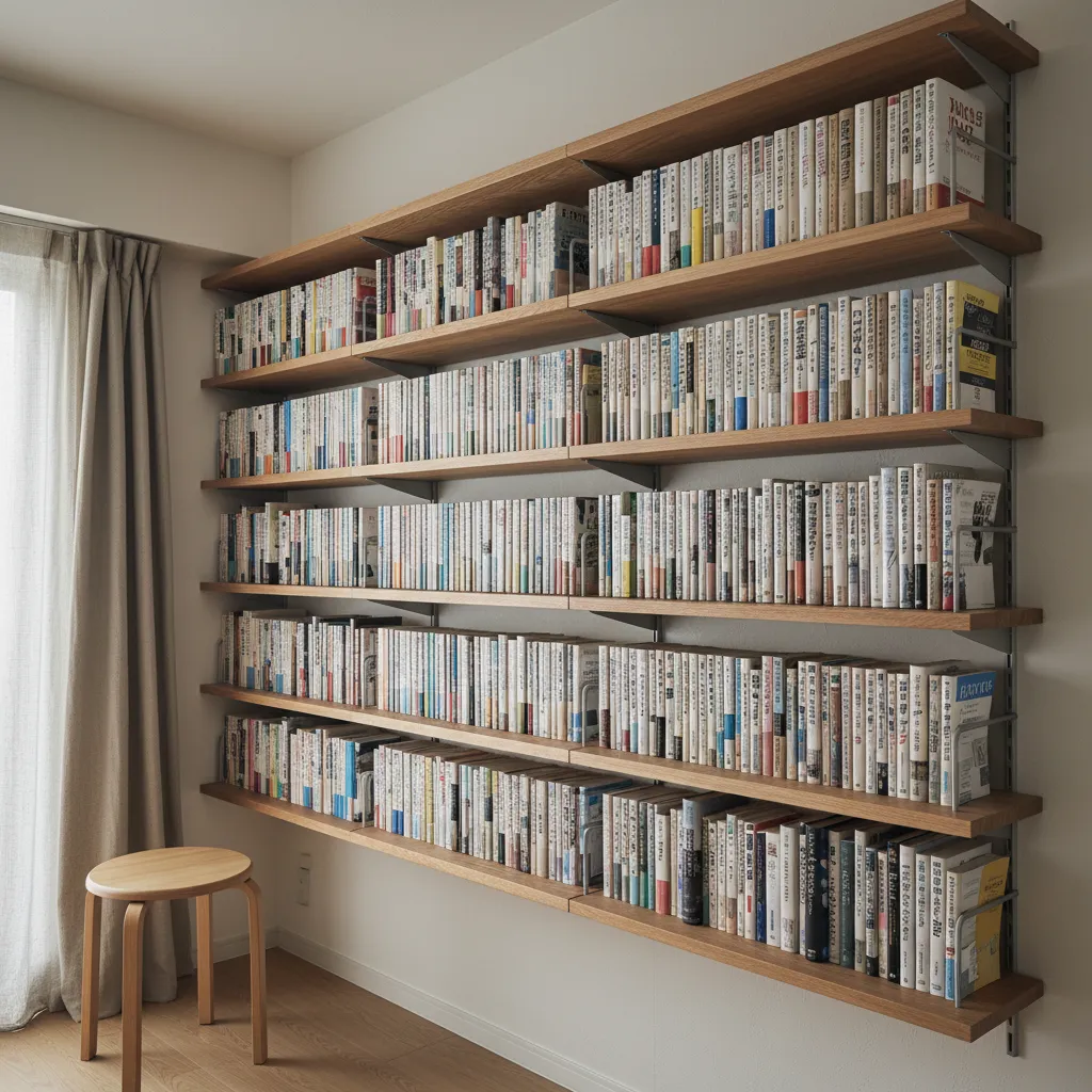 Tips 1: “壁を棚化”して床をあける｜東京小戸型の現実に合う収納技巧