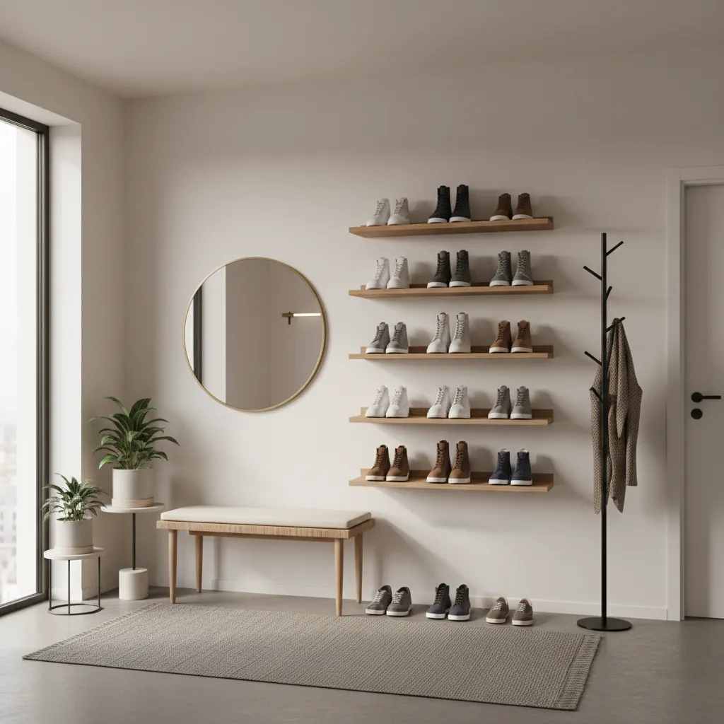 Wall Shoe Rack Design Ideas for Small Spaces