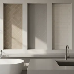 Diagonal vs Herringbone vs Stacked Wall Tile Layout Comparison