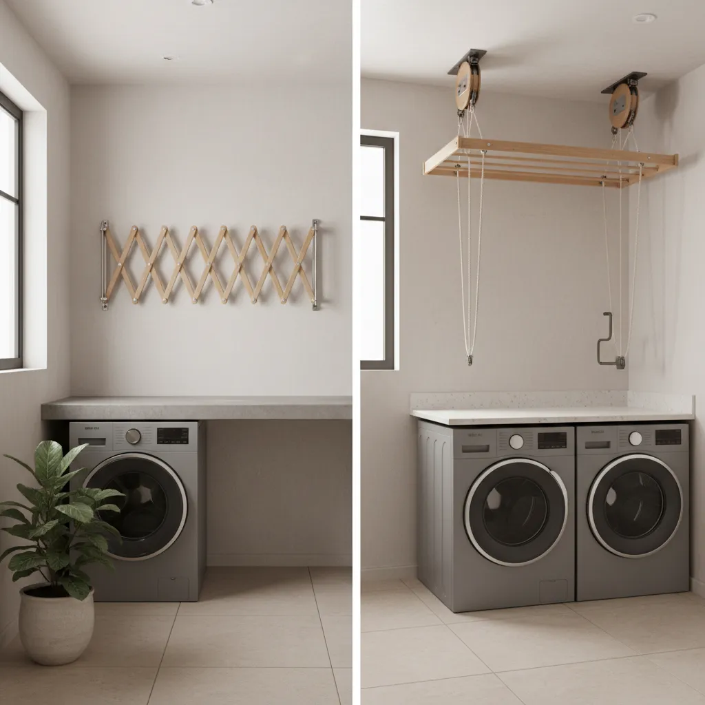 Wall-Mounted vs Ceiling-Mounted Laundry Drying Racks: Which Works Better?: A practical designer’s comparison of two popular laundry drying rack systems—space, installation, and real-world usability.