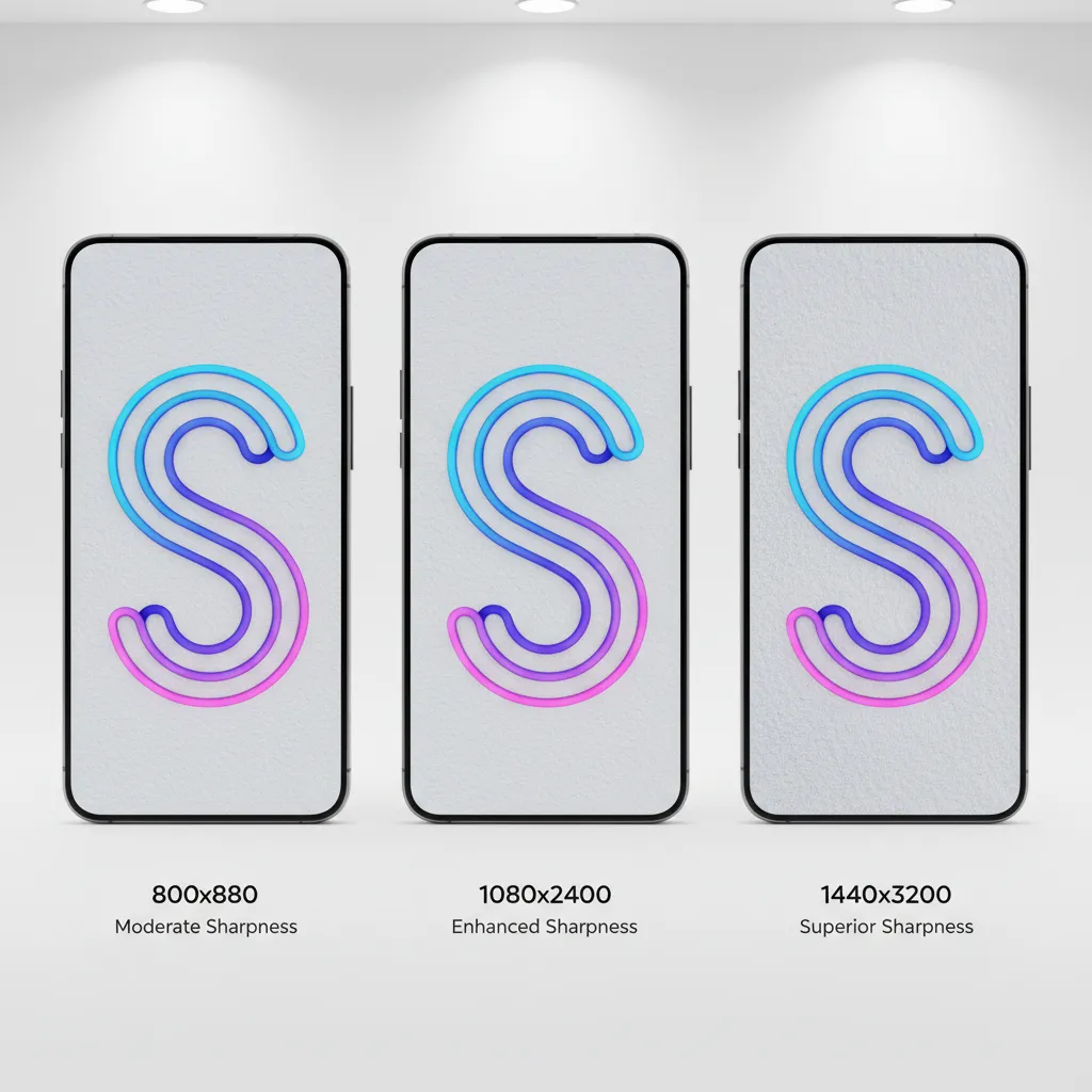 visual comparison of different wallpaper resolutions for smartphones