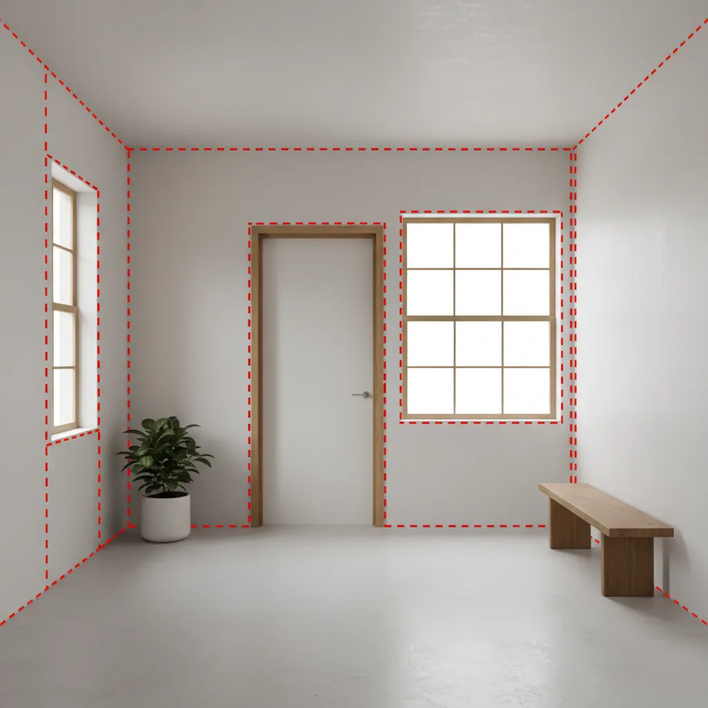 Ignoring Doors and Windows in Wall Calculations