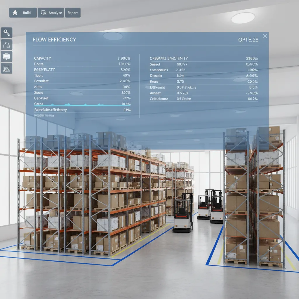 Planificación digital de un almacén en modelo 3D