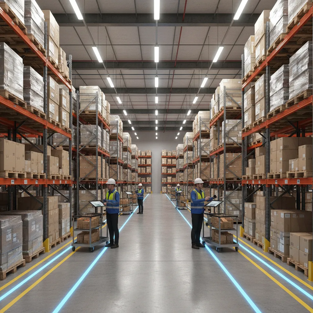 Warehouse order picking path optimization visualization