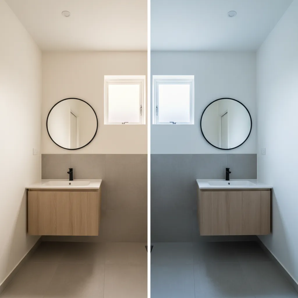 Warm vs Cool White for Small Bathrooms