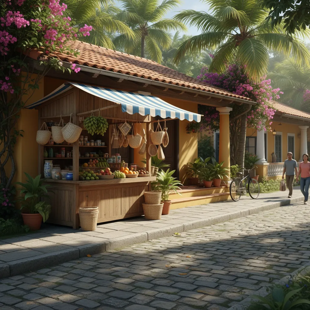 Warung kecil di depan rumah yang terlihat jelas dari jalan