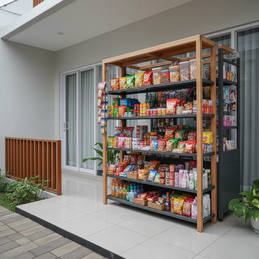 Desain Warung Sembako Minimalis Depan Rumah