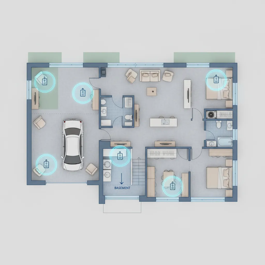 Typical Water Heater Locations in House Floor Plans: Understand where the WH symbol usually appears and why designers place water heaters in specific areas of a home layout.
