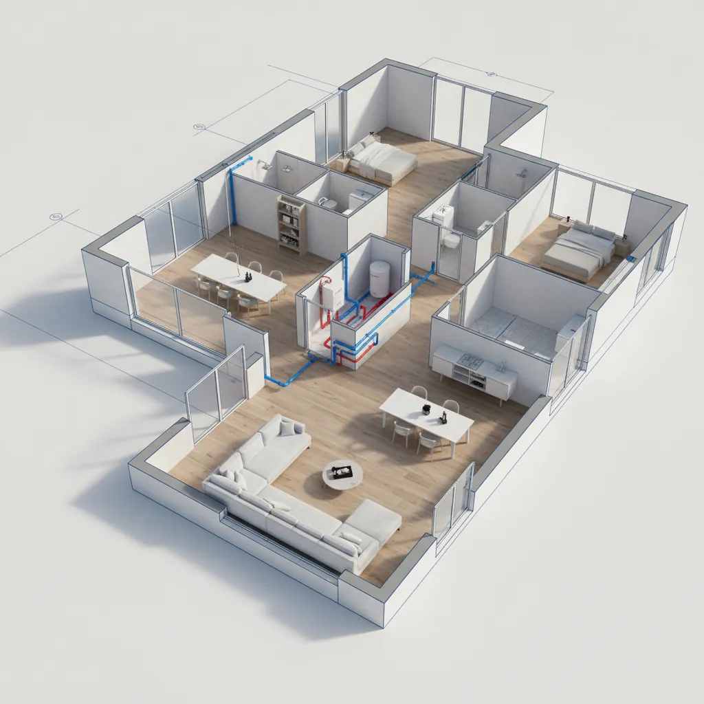 Optimizing Water Heater Placement in Residential Floor Plans: Where a water heater should sit in a house plan to reduce heat loss, shorten plumbing runs, and improve long‑term energy efficiency