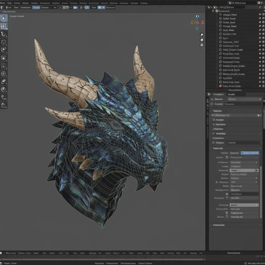 Downloaded GLB model opened inside Blender 3D software